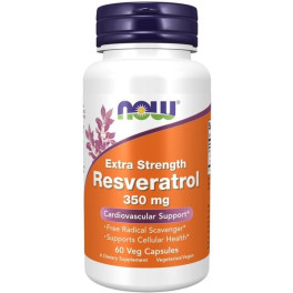 Now Resveratrol Extra Strength 350mg 60 Vcaps
