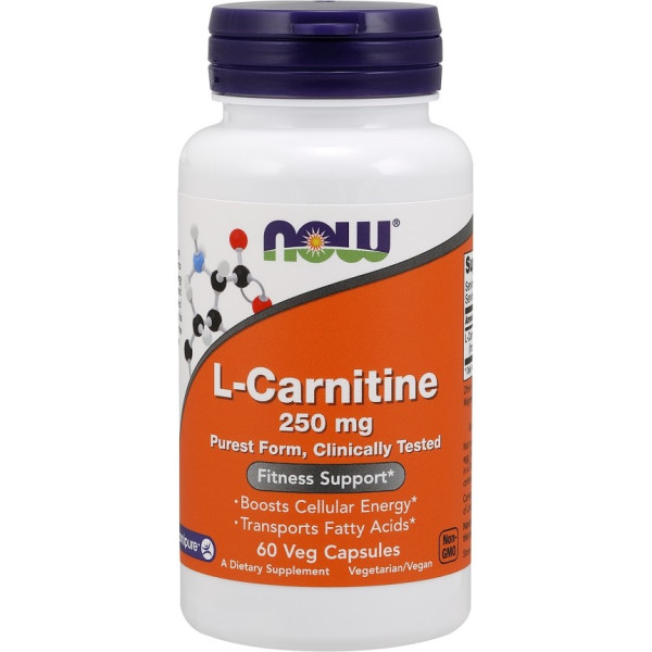 Now Lcarnitine 250mg 60 Vcaps
