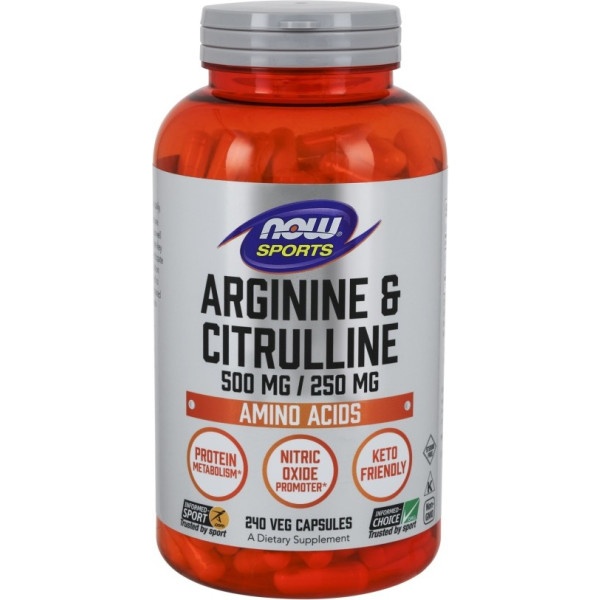 Now Arginine & Citrulline 240 Vcaps
