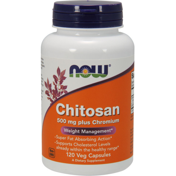 Now Chitosan 500mg Plus Chromium 120 Vcaps