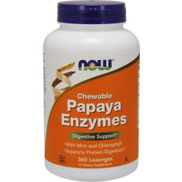 Now Papaya Enzyme Chewable 360 ​​​​Lozenges