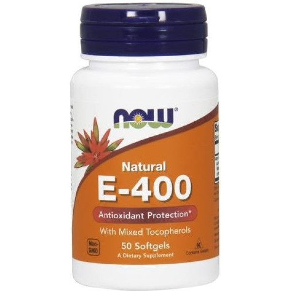 Now Vitamine E400 Iu Avec Sélénium 100 Gélules