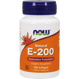 Now Vitamin E200 Natural 100 Softgels