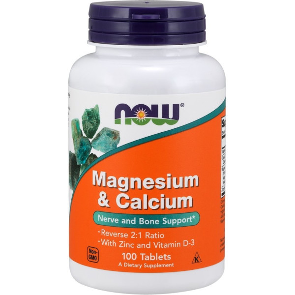 Now Magnesium & Calcium mit Zink und Vitamin D3 100 Tabletten