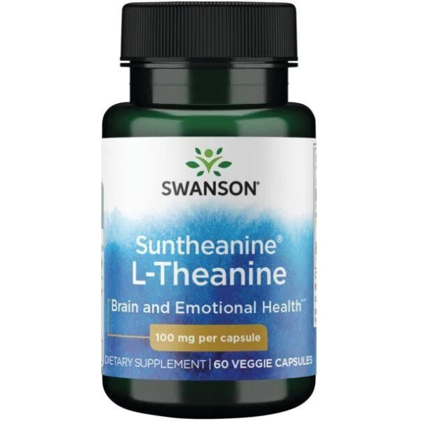 Swanson Suntheanine Ltheanin 100 mg 60 Vcaps