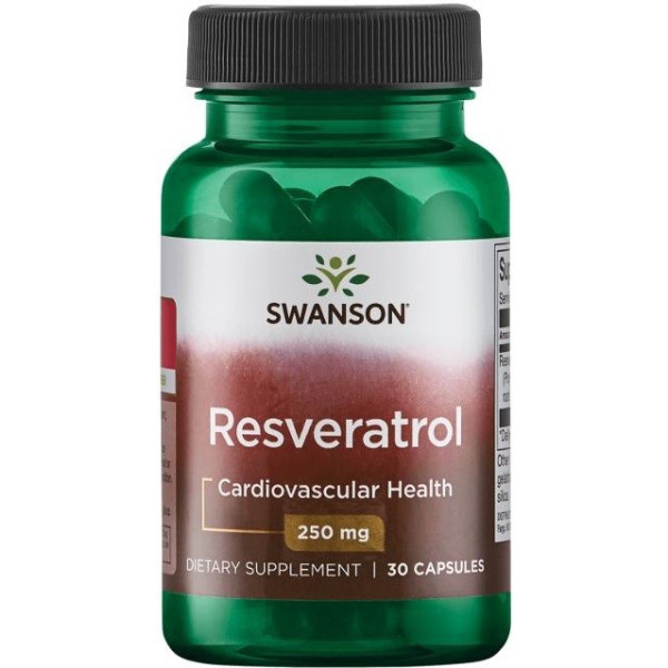 Swanson Resveratrol 250 mg 30 cápsulas