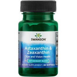 Swanson Astaxanthine & Zeaxanthine 60 softgels