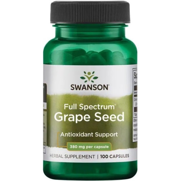 Swanson Druivenpit met volledig spectrum 380 mg 100 capsules