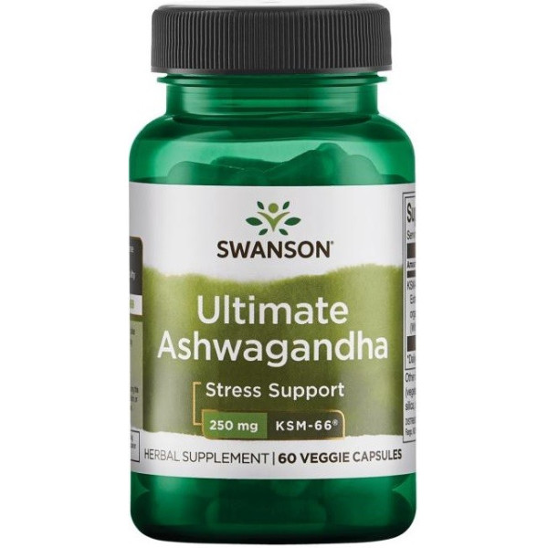 Swanson Ashwagandha Ultimate Ksm66 250 mg 60 Vcaps