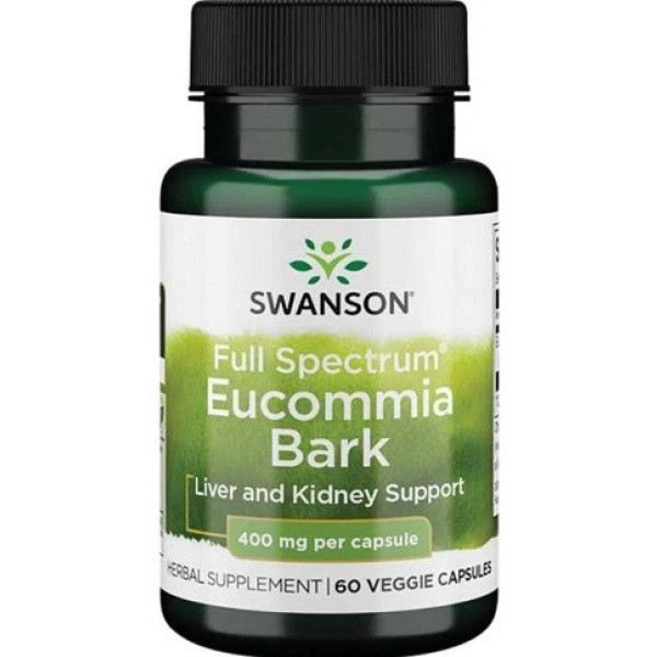 Corteccia di Eucommia a spettro completo di Swanson 400mg 60 Vcaps