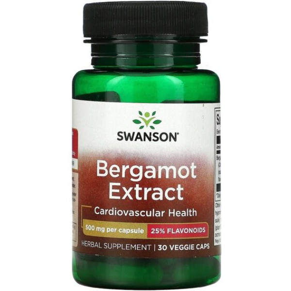 Swanson Bergamote Extrait 500 mg 30 Vcaps