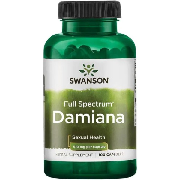 Swanson Damiana 510 mg 100 cápsulas