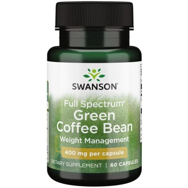 Grain de café vert à spectre complet de Swanson 400 mg 60 capsules