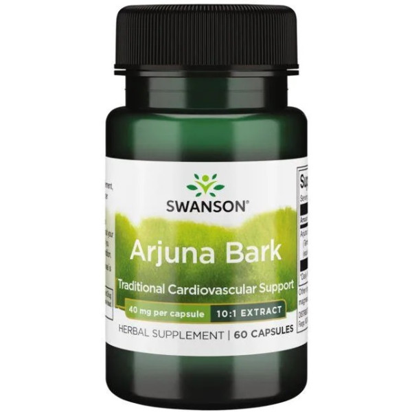 Swanson Arjuna Bark (10:1) Extrakt 40 mg 60 Kapseln