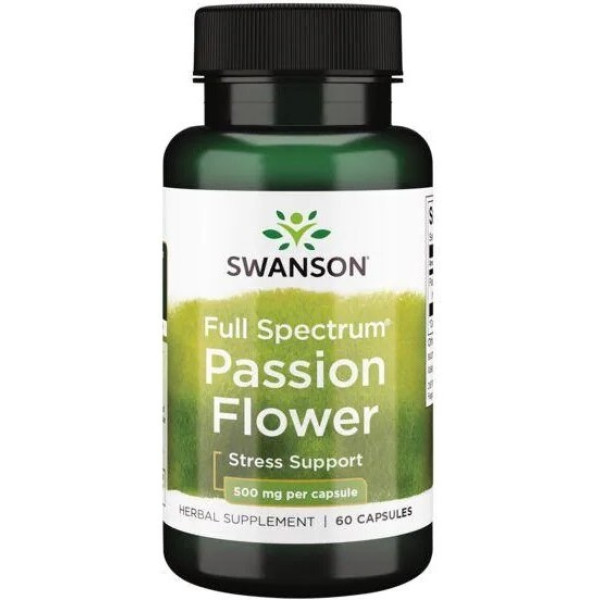 Swanson Full Spectrum Passion Flower 500mg 60 Caps