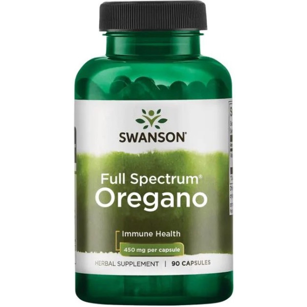 Swanson Oregano met volledig spectrum 450 mg 90 caps