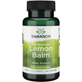 Swanson Vollspektrum-Zitronenmelisse 500 mg 60 Kapseln