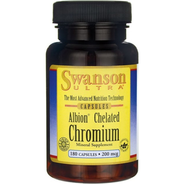 Swanson Albion Chrome Chélaté 200mcg 180 Gélules