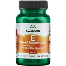Swanson vitamina E tocoferóis mistos 400 Iu 100 cápsulas moles