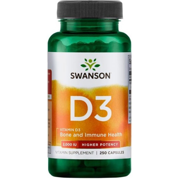 Swanson Vitamina D3 2000 Iu 250 Cápsulas