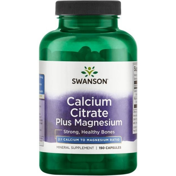 Swanson Calcium Citrate Plus Magnesium 150 Caps