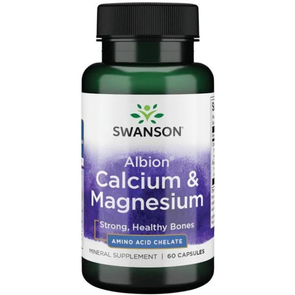 Swanson Albion Calcium & Magnesium 60 Caps