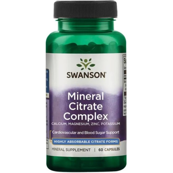 Swanson Mineral Citrate Complex 60 Caps