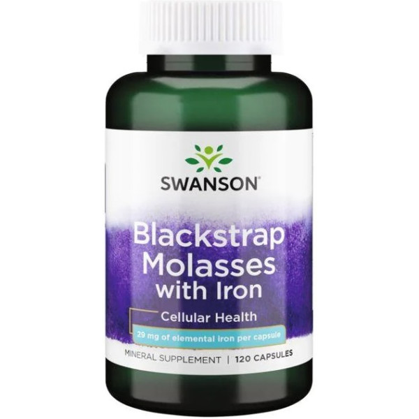 Swanson Blackstrap Melasse mit Eisen 29 mg 120 Kapseln