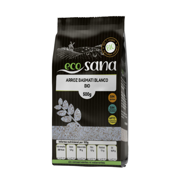Ecosana Riz Basmati Blanc Bio 500 Gr