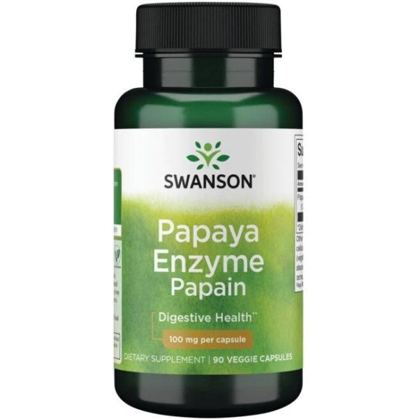 Swanson Papaya Enzym Papaïne 100mg 90 Vcaps