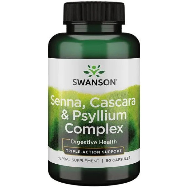 Swanson Senna Cascara & Complexe de Psyllium 90 Caps
