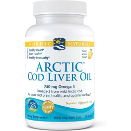 Nordic Naturals Arctic Cod Liver Oil 750 Mg 90 Softgels