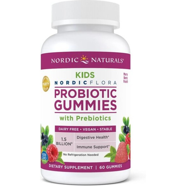 Nordic Naturals Gummies probiotiques pour enfants Merry 60 Gummies