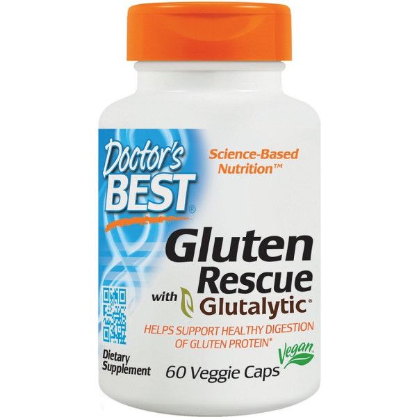 Doctors Best Gluten Rescue With Glutalytic 60 Vcaps