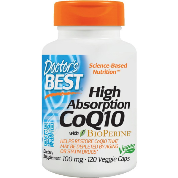 Doctors Best Haute Absorption Coq10 Avec Bioperine 100 Mg 120 Vcaps
