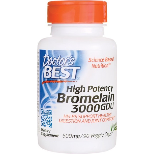 Doctors Best High Potency Bromelain 3000 Gdu 500 Mg 90 Vcaps