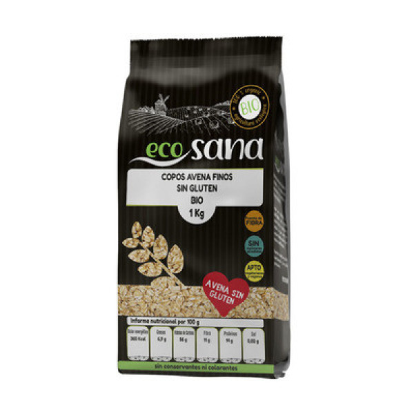 Ecosana Fine Oat Flakes Gluten Free Bio 1 Kg