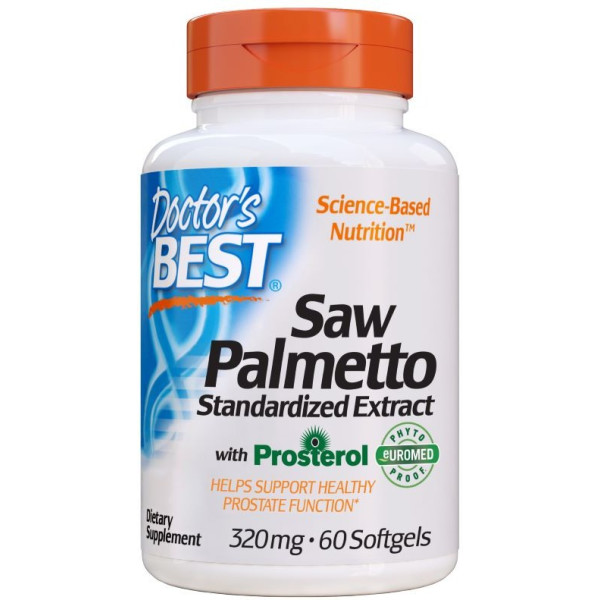 Doctors Best Saw Palmetto Extrait standardisé 320 mg avec Prosterol 60 gélules