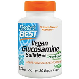 Sulfato de glucosamina vegano Doctors Best com Greengrown 750 mg 180 cápsulas
