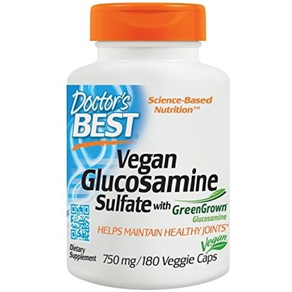 Sulfato de glucosamina vegano Doctors Best com Greengrown 750 mg 180 cápsulas