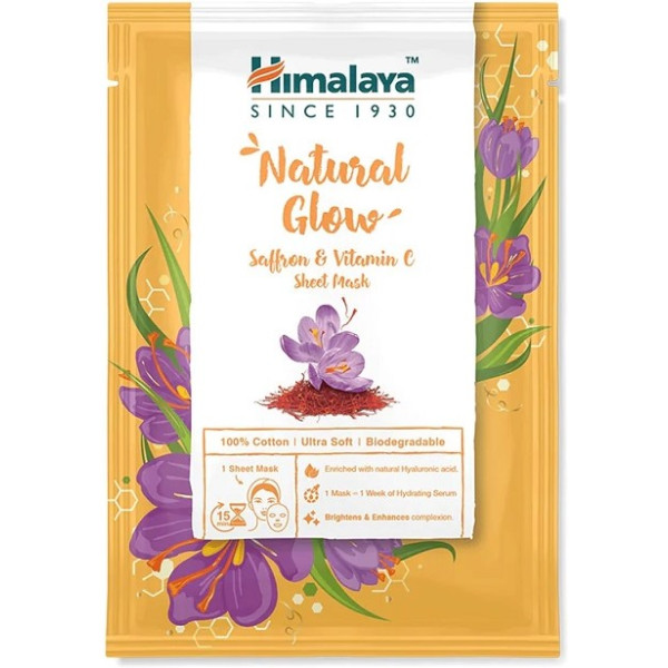 Himalaya Natural Glow Safran & Vitamine C Sheet Mask 30 Ml