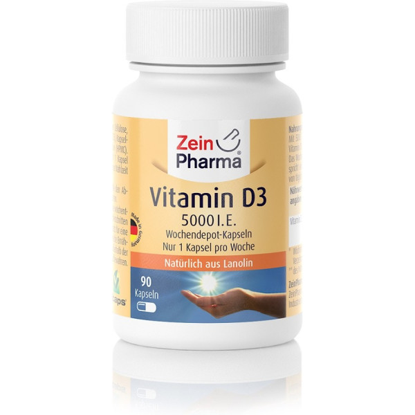 Zein Pharma Vitamin D3 Weekly Depot Capsules 5000 I.u.