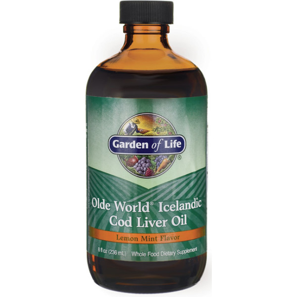 Óleo de fígado de bacalhau islandês Garden Of Life Olde World 236 ml