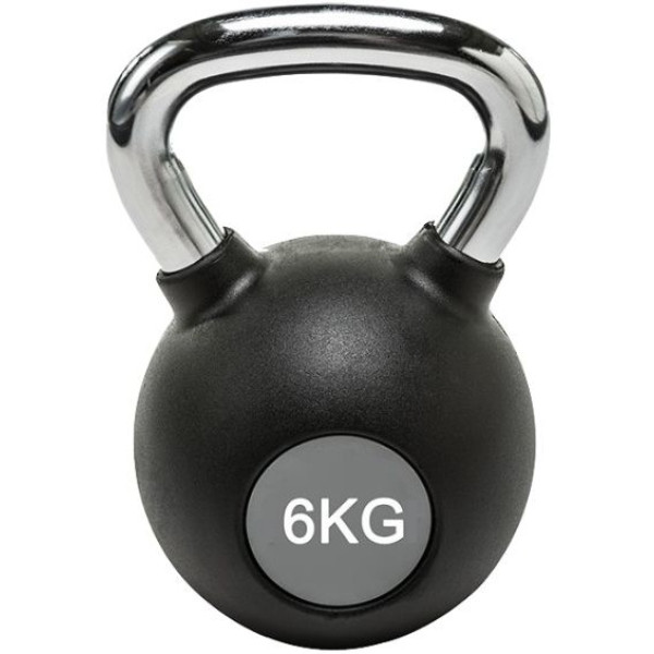 Fitness Deluxe Kettlebell Poignée Acier 6kg