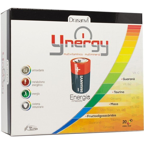 Drasanvi Ynergy Onmiddellijke energie 20 injectieflacons x 15 ml