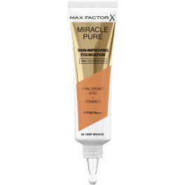 Max Factor Miracle Pure Skin-Improving Foundation 24H Hydration SPF30 82 82 Deep 30 ml de MUJer