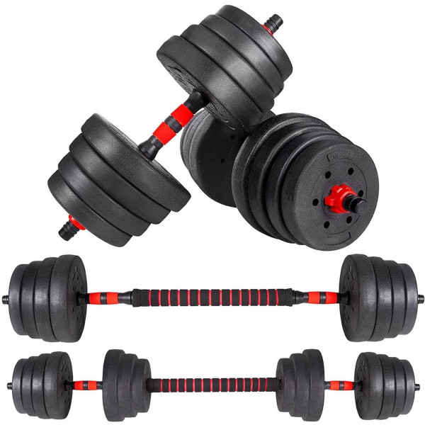 Ozio Fitness Kit 40 Kg Haltères 2 En 1 Réglable Multifit