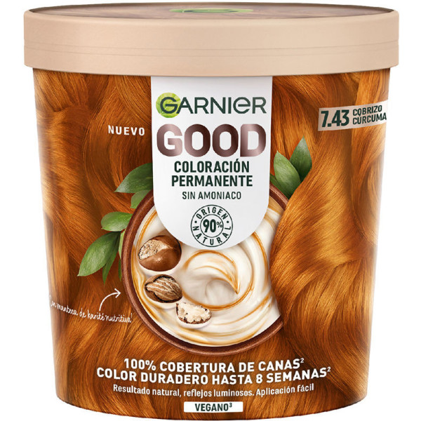 Garnier Good Coloración Permanente 7.43 Cobrizo Cúrcuma 1 U Mujer