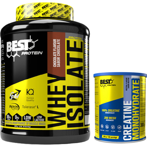 GIFT Pack Best Protein Whey Isolate 2 kg + Creatine Monohydrate 300 gr