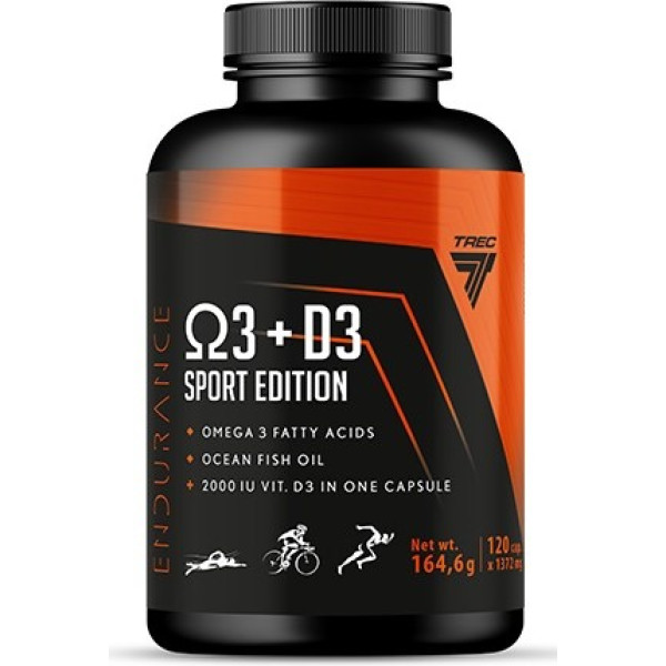 Trec Nutrition Endurance Omega 3 + D3 Sport Edition 120 capsule